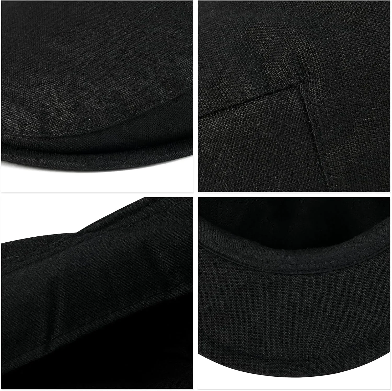 BOTVELA Men Linen Flat Ivy Breathable Summer Newsboy Hat