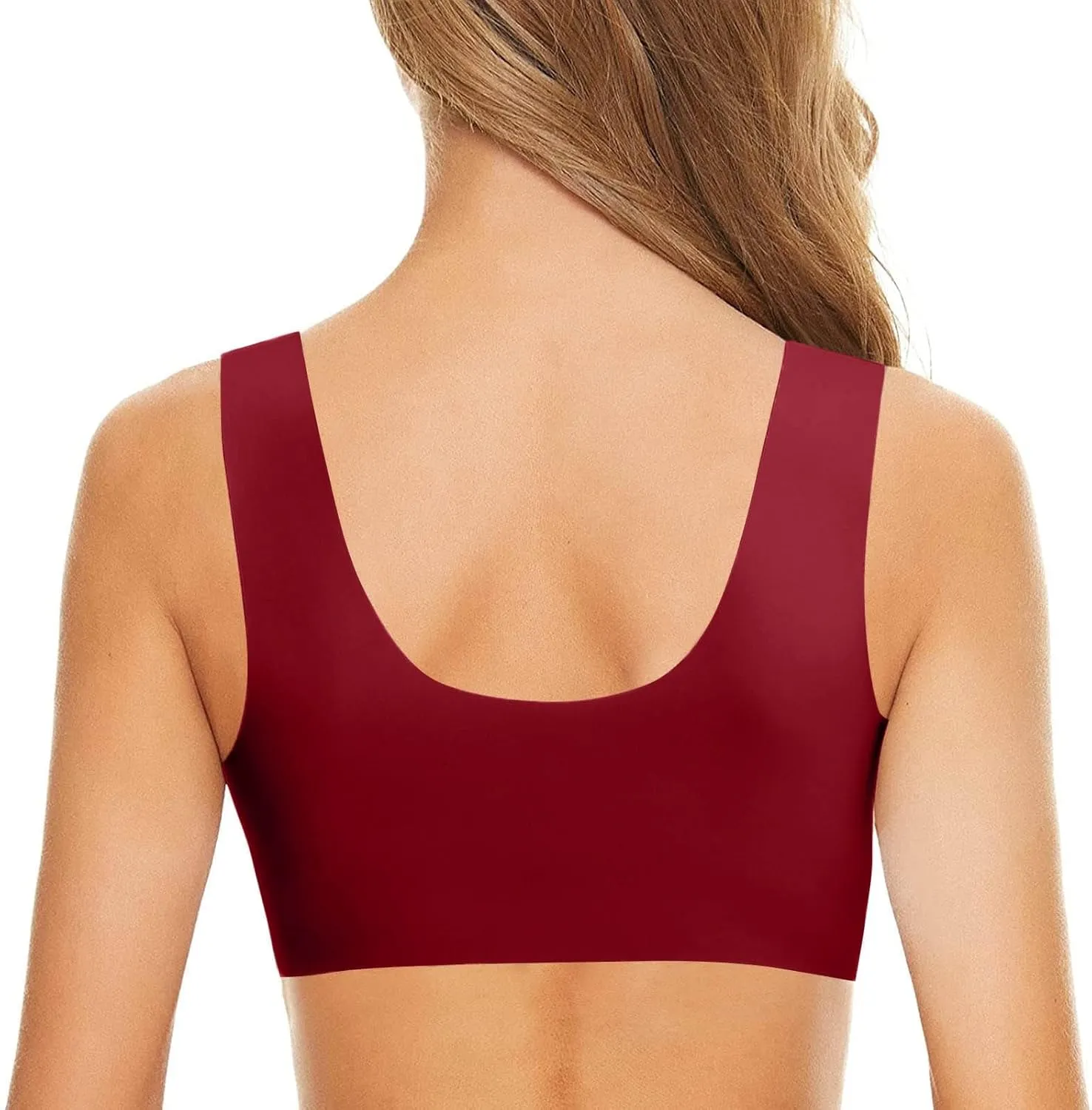 Bras for Women Front Closure No Underwire Sexy Floral Lace Deep V Bras Gather Push Up U-Back Smooth Seamless Comfy Bralettes