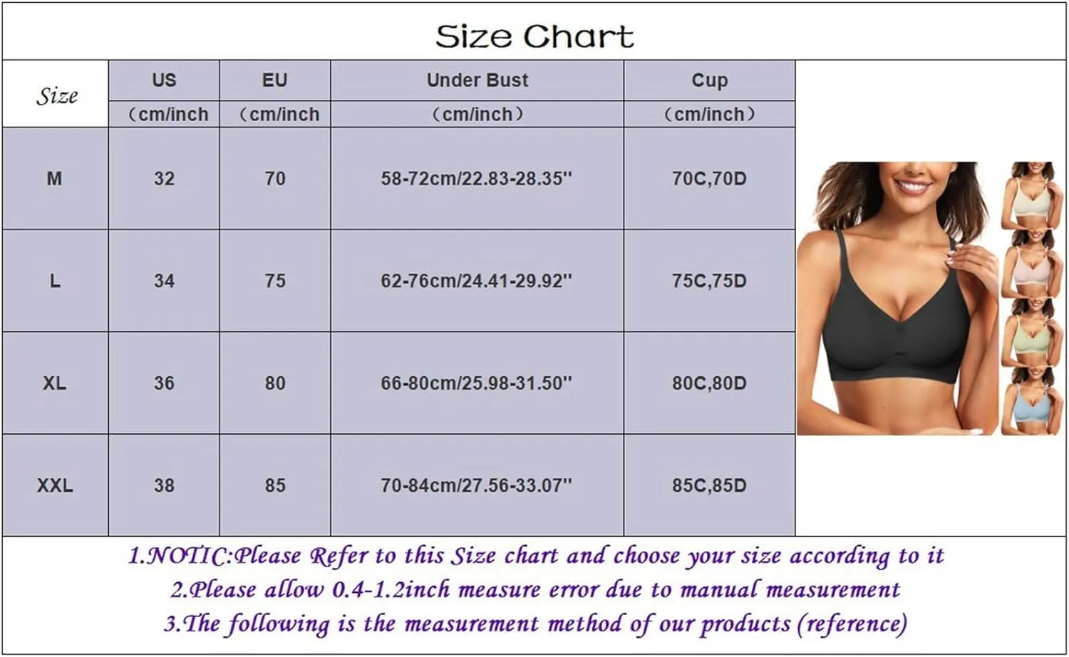 Bras for Women Seamless No Underwire Smoothing T-Shirt Bra Plus Size Support Soft Bralettes Full Coverage Push Up Bra