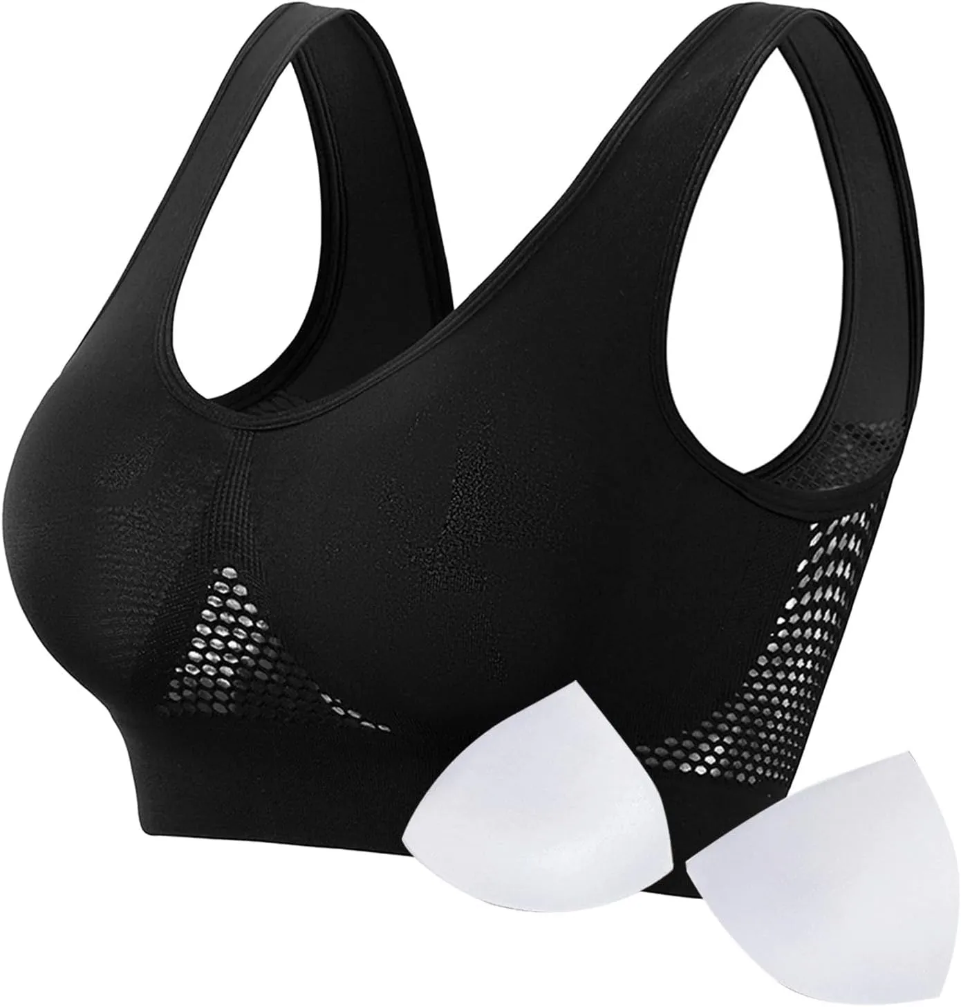 Breathable Cool Liftup Air Bra,Padded Sports Bra for Women,Womens Underwear Breathable Large Size Snug Bras No Steel Ring