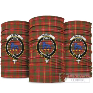 Bruce Modern Tartan Neck Gaiters, Tartan Bandanas, Tartan Head Band with Family Crest