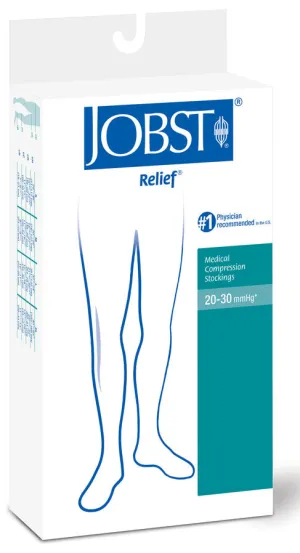 BSN Medical 114029 Jobst Medical Compression Stockings Knee High 20-30 mmHg, Open Toe, Size Medium, Full Calf, Petite Length, Beige Color