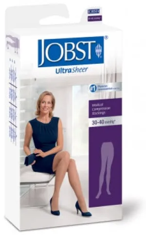 BSN Medical 122240 Jobst Medical Compression Stockings Pantyhose 30-40 mmHg, UltraSheer, Standard Length, X-Large Size, Natural Color