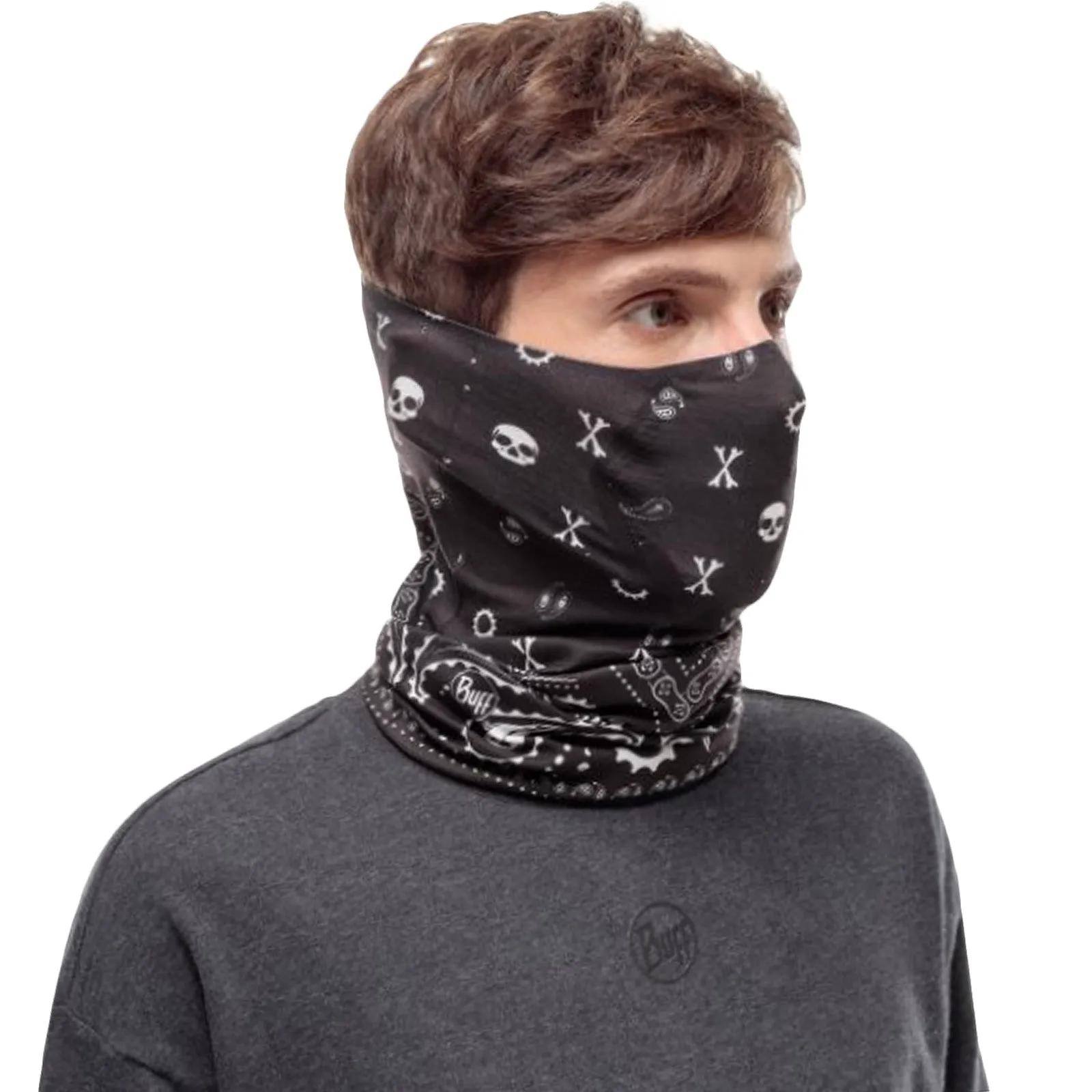 Buff Unisex Filter Tube Tubular Neck Gaiter - Cashmere Black - XSS