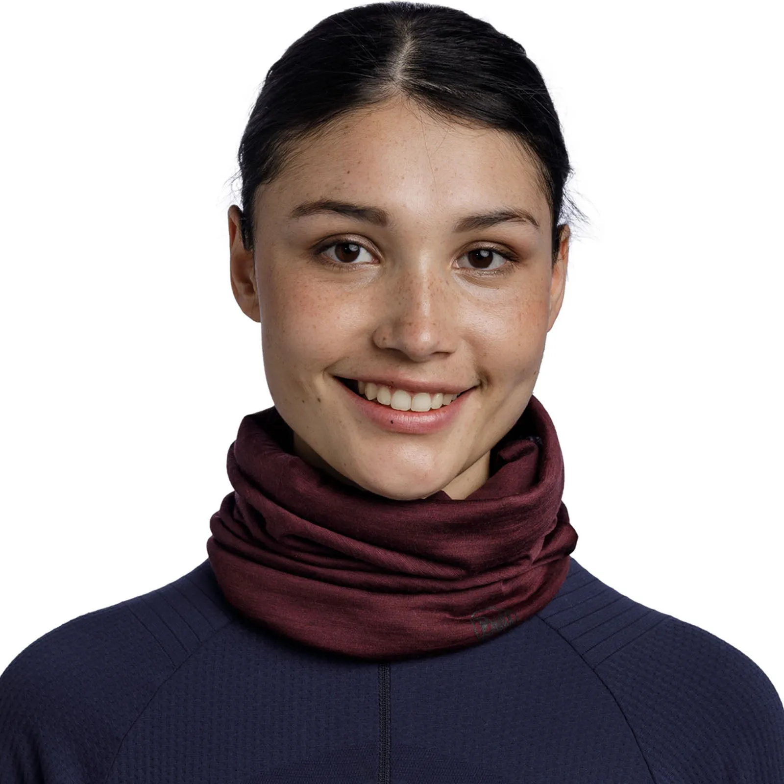 Buff Unisex Merino Wool Lightweight Tubular Bandana Scarf - Garnet