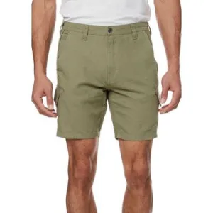 Buffalo David Bitton Men's Linen Twill Havane Cargo 8" Shorts Green 40