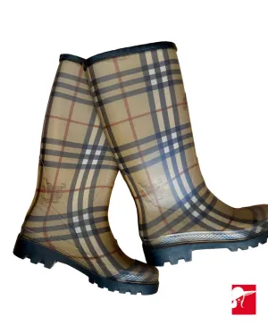 Burberry Nova Check rubber rain boots size 35/5