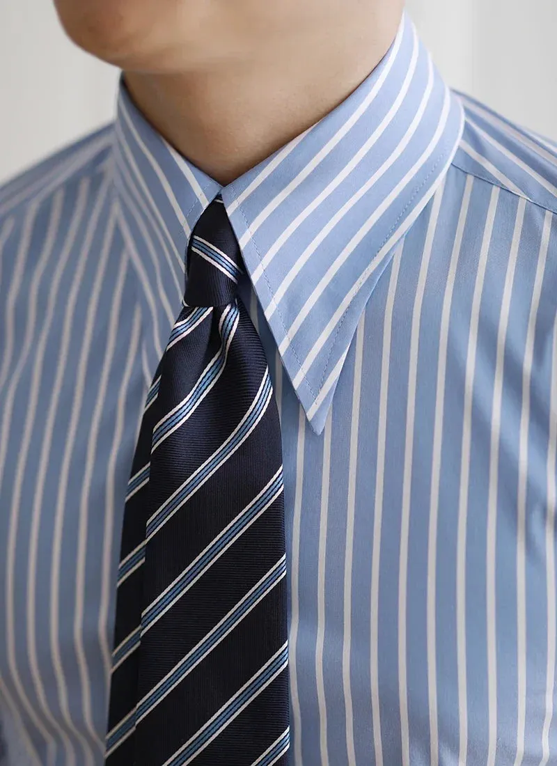 Business slim fit striped italian shirt