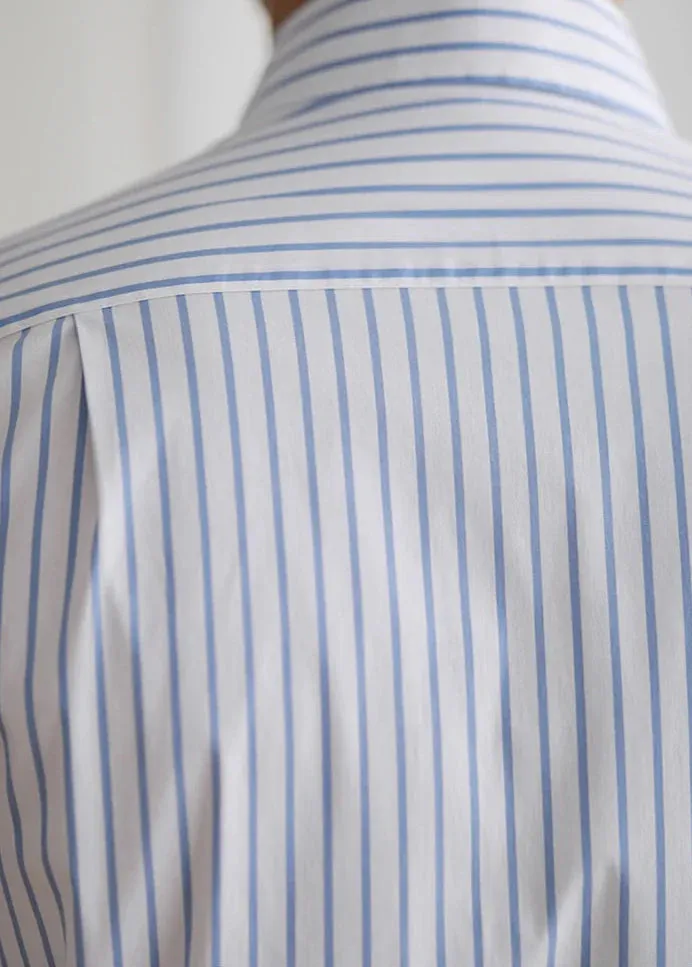 Business slim fit striped italian shirt