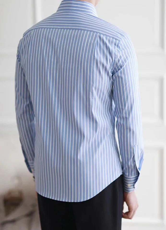 Business slim fit striped italian shirt