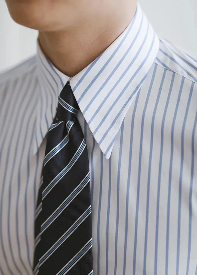 Business slim fit striped italian shirt