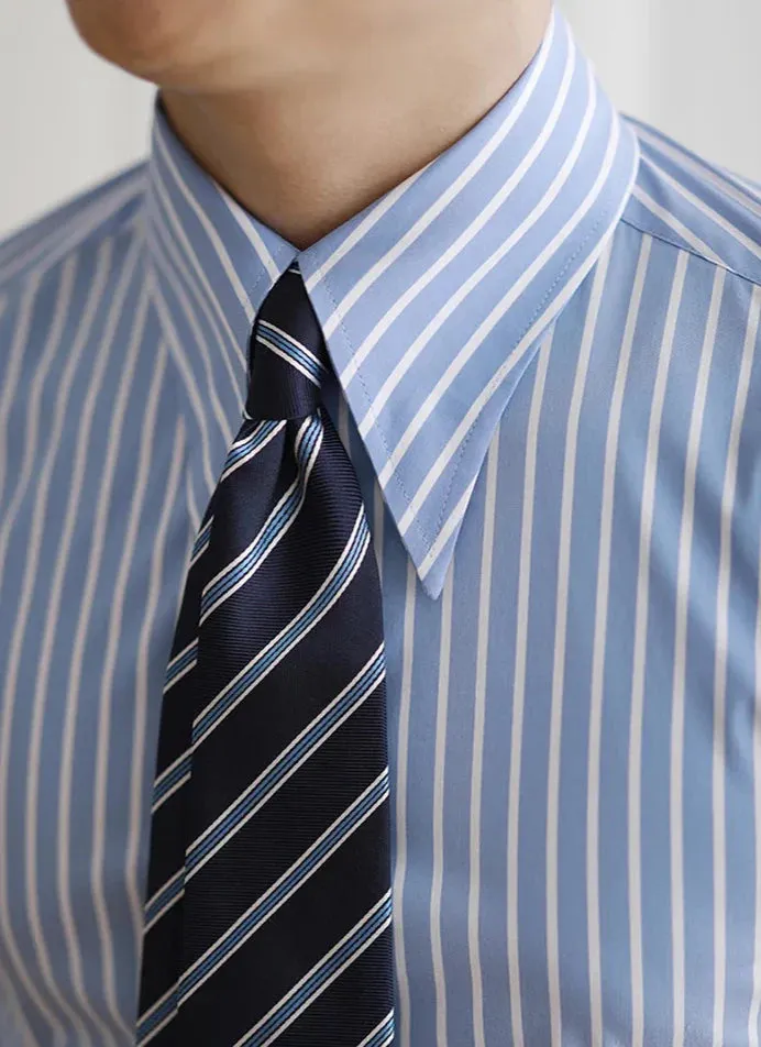 Business slim fit striped italian shirt
