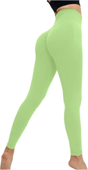 Butt Lifting High Waist Leggings for Women Solid Stretch Soft Comfy Yoga Tights Workout Gym Jogger Pants Legging