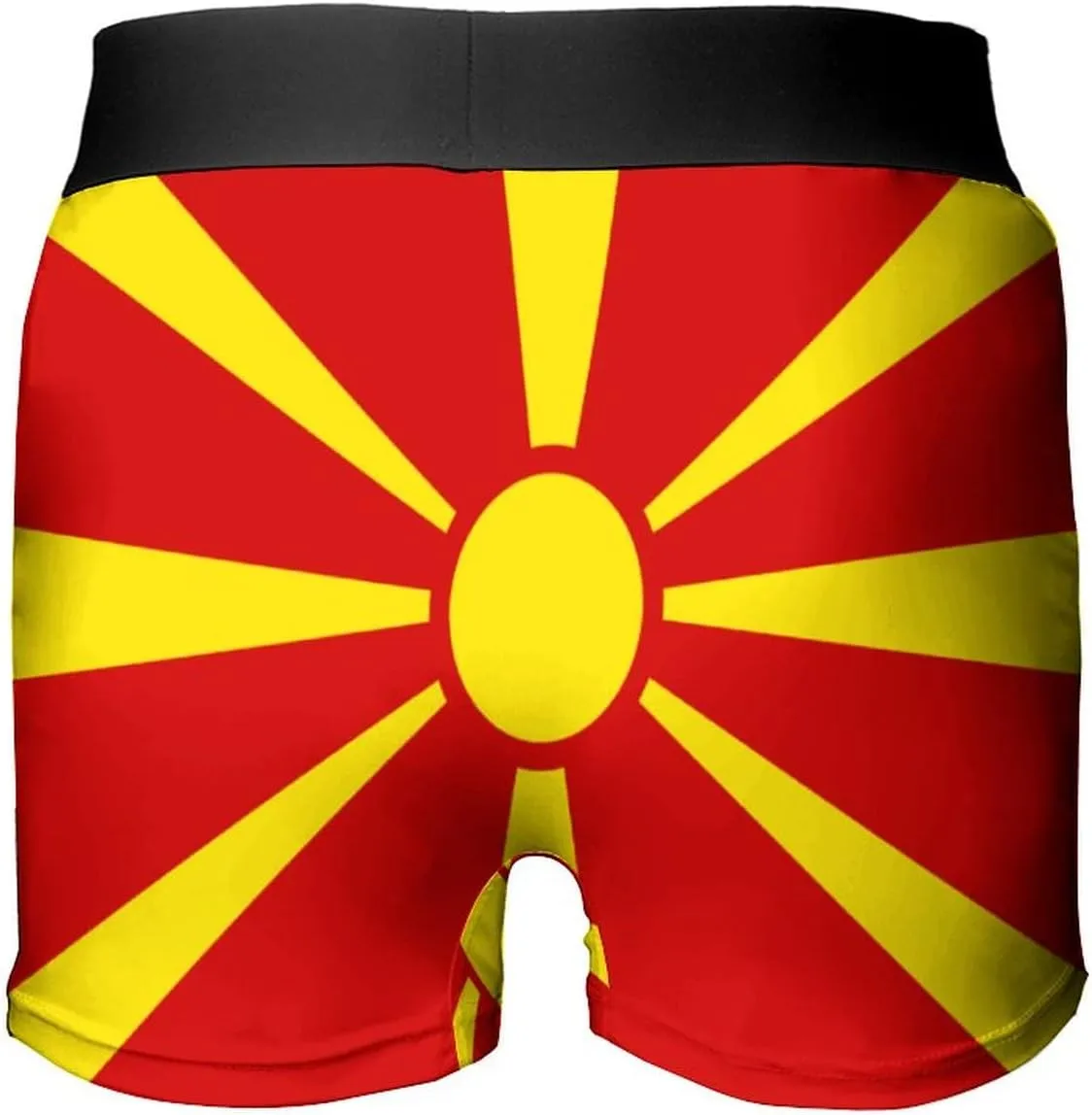 Calculay Macedonia Flag Men's Boxer Briefs Breathable Sports Shorts