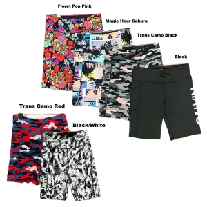 Calvin Klein Women's Performance High Waist 9" Printed Bike Shorts w/ Pocket
