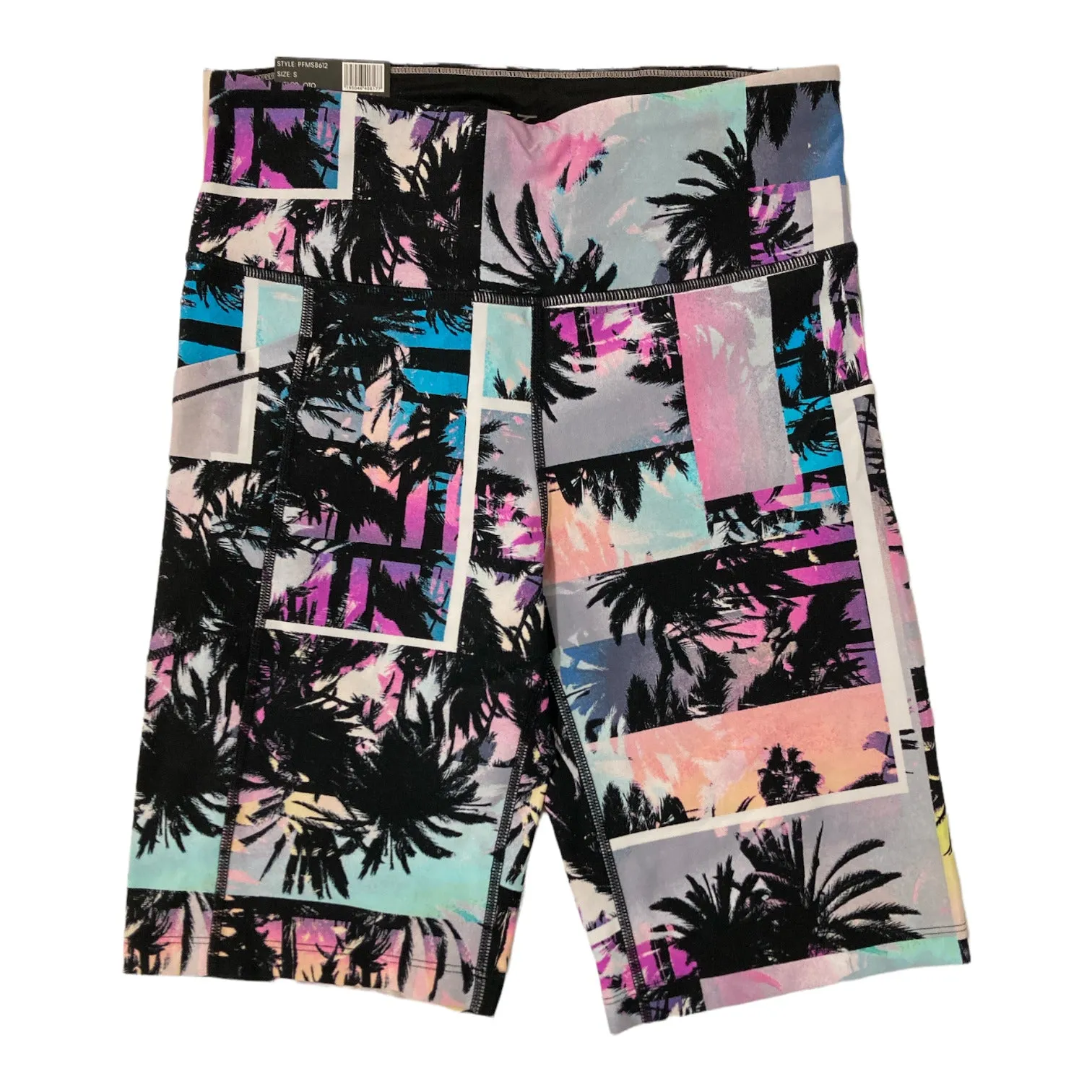 Calvin Klein Women's Performance High Waist 9" Printed Bike Shorts w/ Pocket