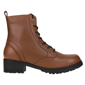 Camea Round Toe Zippered Combat Boots