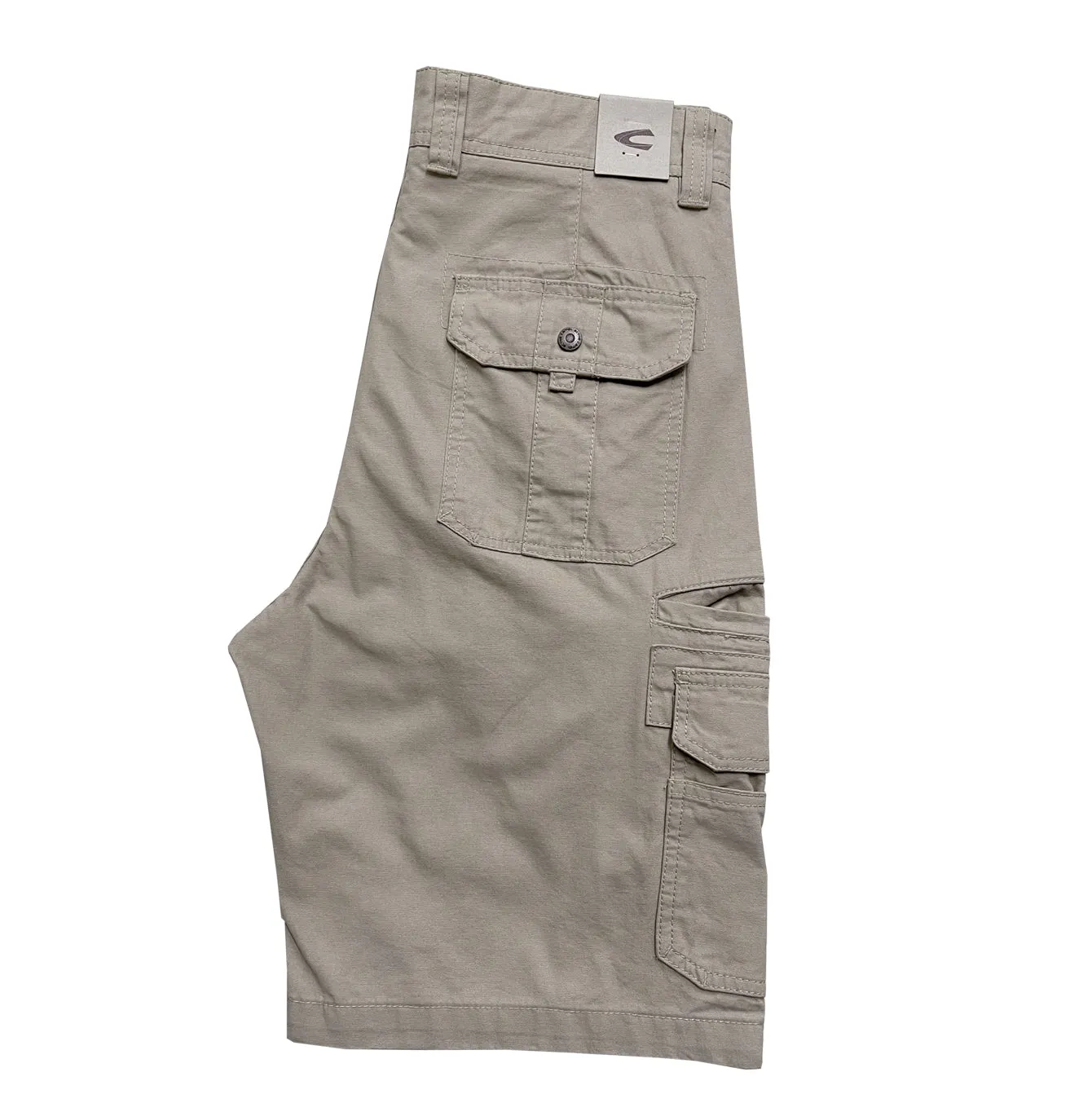 camel active Men Cargo Shorts in Regular Fit with Multipockets in 3 Colours Solid Cotton Canvas 9-303AW24CT0907