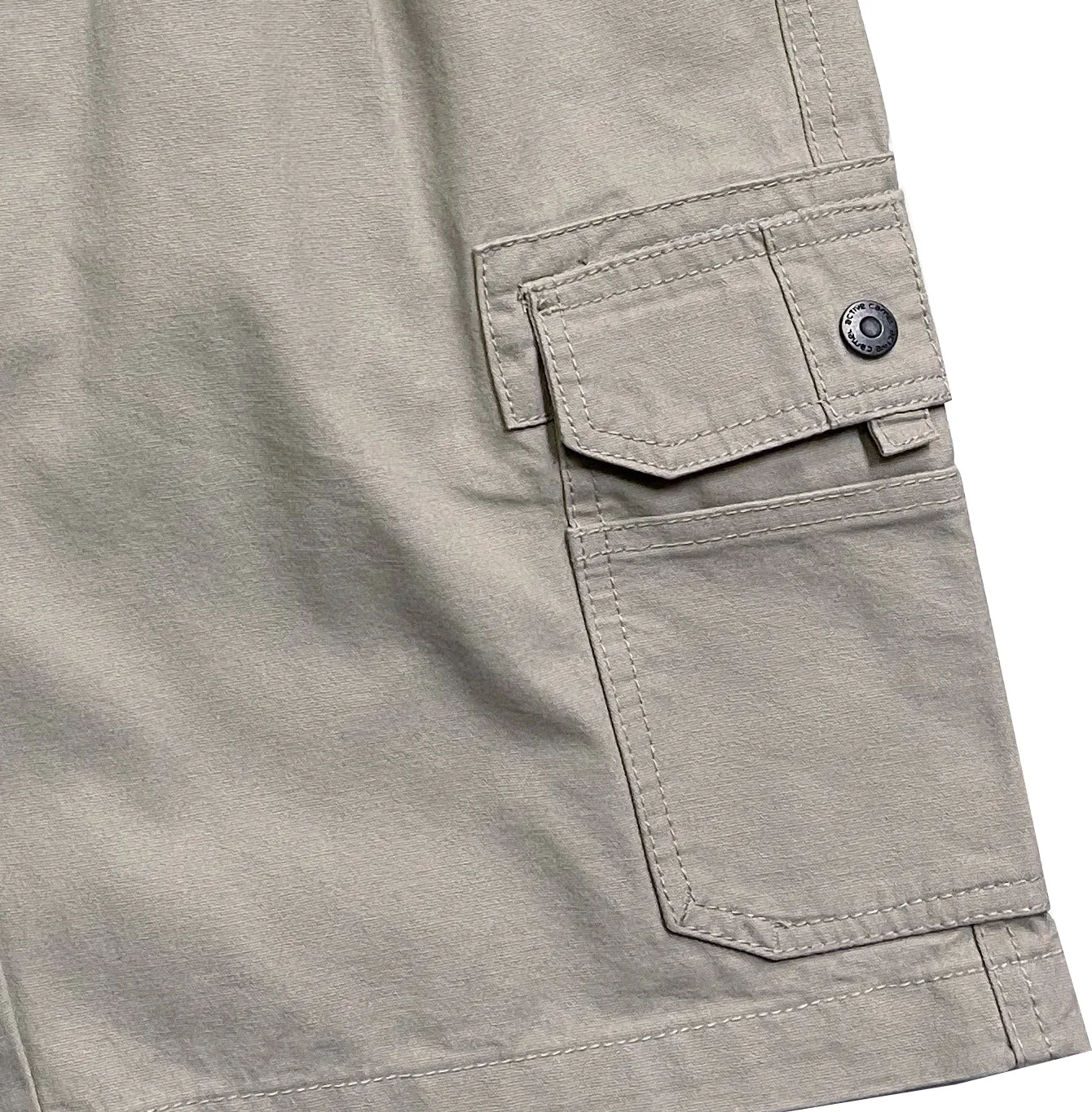 camel active Men Cargo Shorts in Regular Fit with Multipockets in 3 Colours Solid Cotton Canvas 9-303AW24CT0907