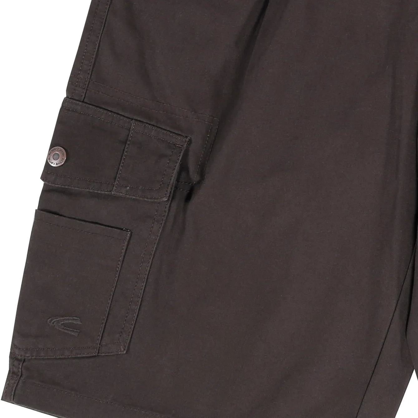 camel active Men Cargo Shorts in Regular Fit with Multipockets in 3 Colours Solid Cotton