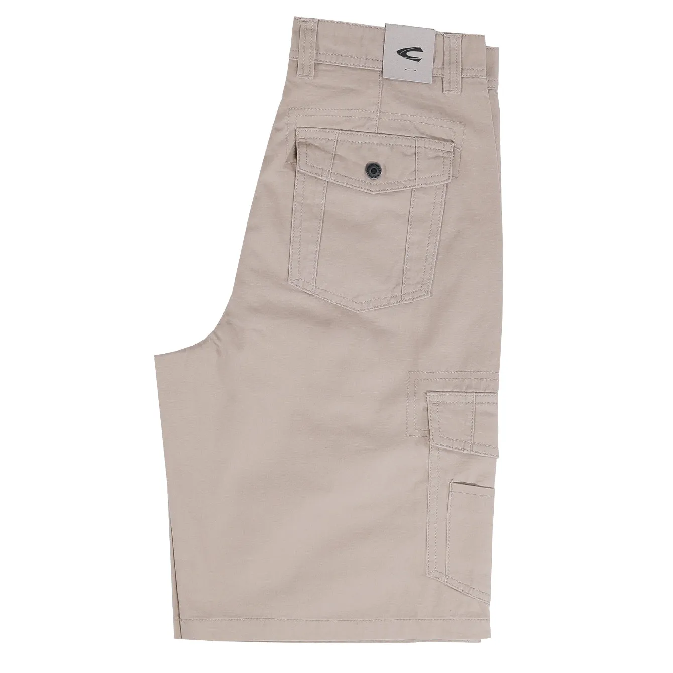 camel active Men Cargo Shorts in Regular Fit with Multipockets in 3 Colours Solid Cotton
