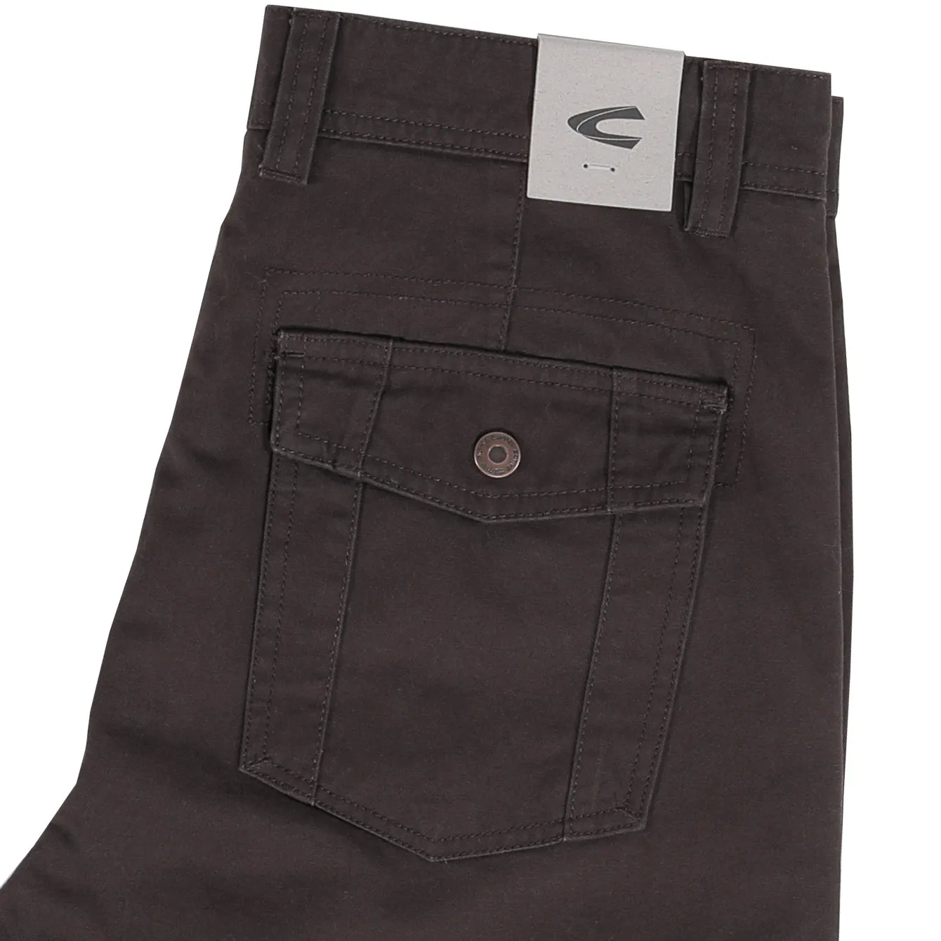 camel active Men Cargo Shorts in Regular Fit with Multipockets in 3 Colours Solid Cotton