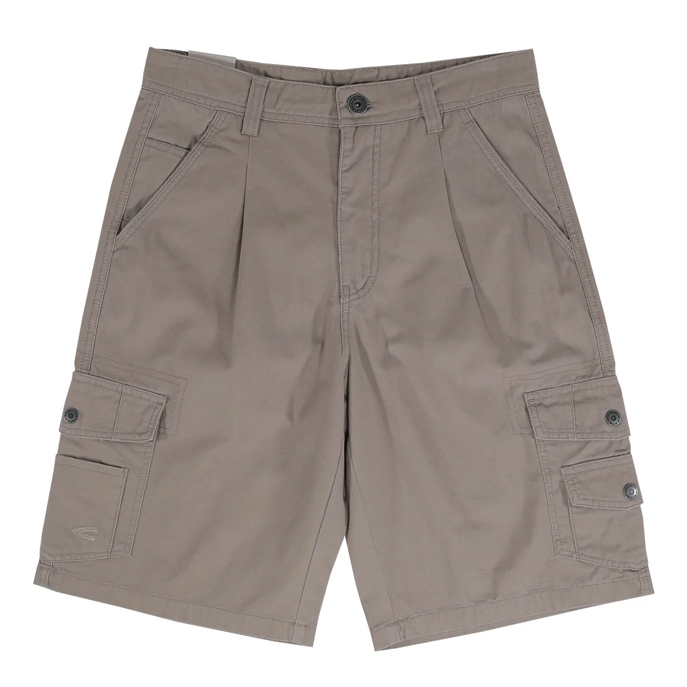 camel active Men Cargo Shorts in Regular Fit with Multipockets in 3 Colours Solid Cotton