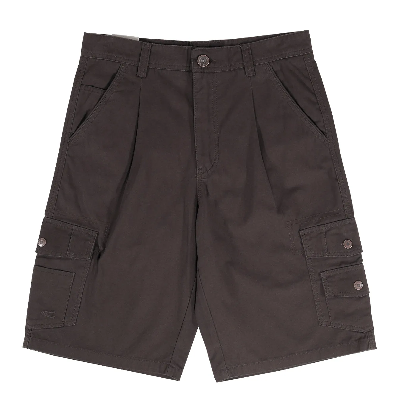 camel active Men Cargo Shorts in Regular Fit with Multipockets in 3 Colours Solid Cotton