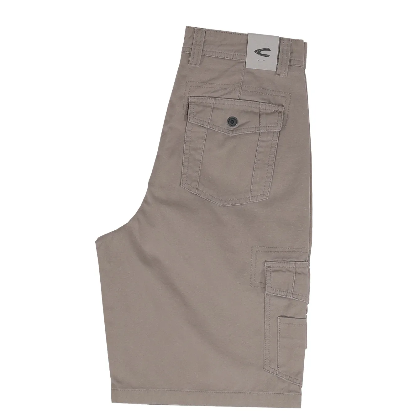 camel active Men Cargo Shorts in Regular Fit with Multipockets in 3 Colours Solid Cotton