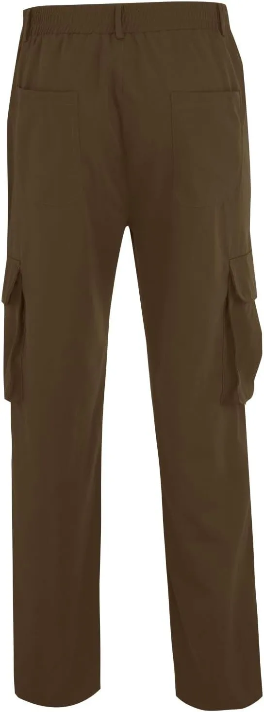 Camo Cargo Pants for Men Loose Fit Casual Lightweight Straight Cargo Sweatpants with Pockets Outdoor Hiking Joggers