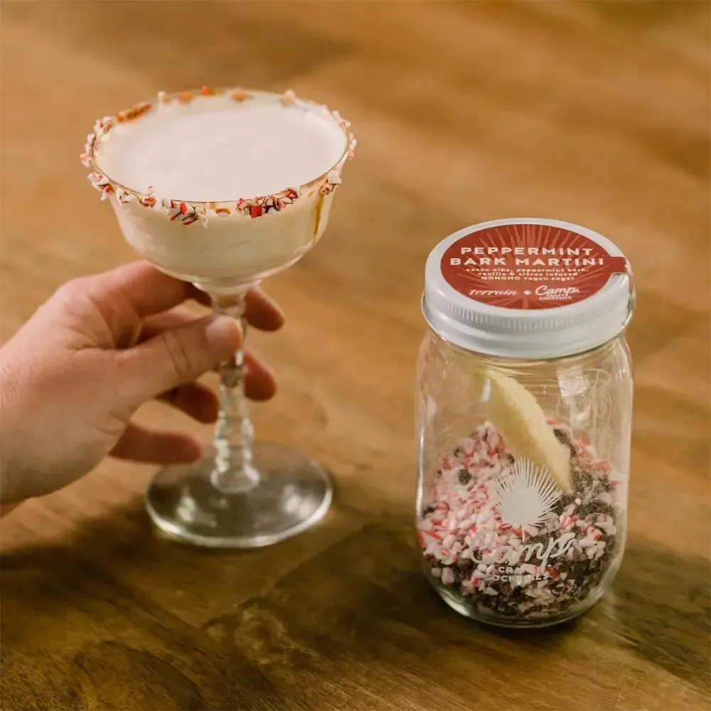 Camp Craft Cocktails- Peppermint Bark Martini