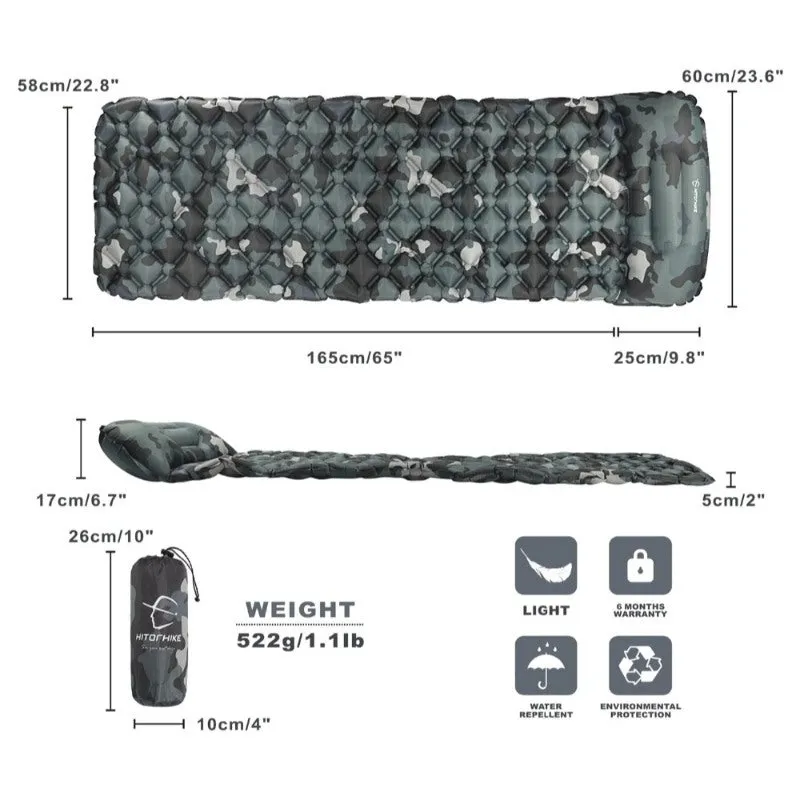Camping Inflatable Mattress With Pillows