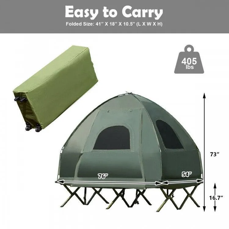 Camping Tent Cot 24761058 with Air Mattress and Sleeping Bag,2-Person Foldable Outdoor