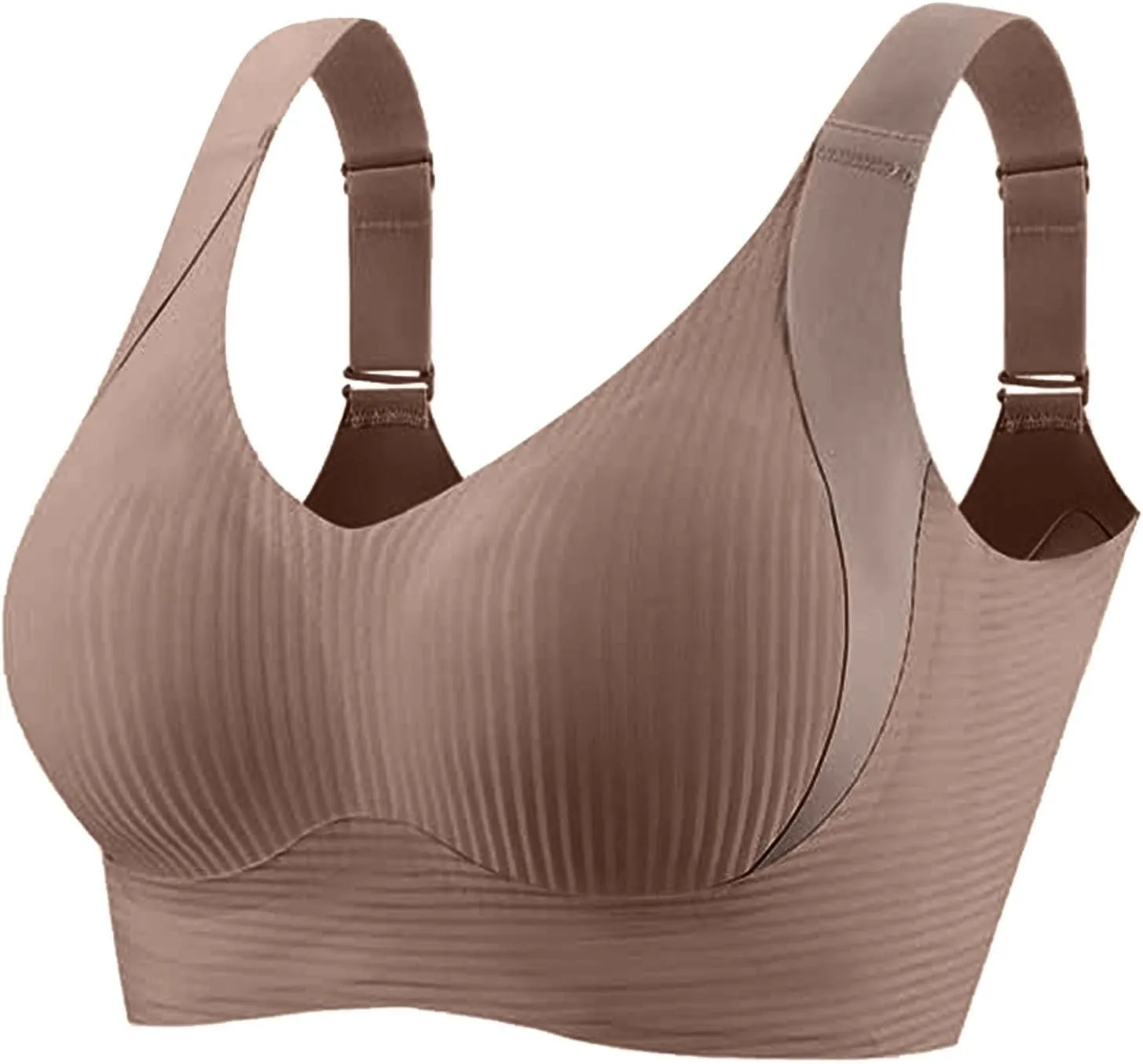 Caralluma Bras, Seamless Push Up Bras for Women Wireless Gather Bra Anti Sagging Breasts Bra with Lift and Support