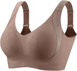 Caralluma Bras, Seamless Push Up Bras for Women Wireless Gather Bra Anti Sagging Breasts Bra with Lift and Support
