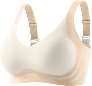 Caralush Pushup Bra, Lifting Bras for Sagging Breasts Super Gather Bra Wireless Push-Up Bra for Women Everyday Women's Wireless Bra with Seamless Smooth Comfort Wirefree T Shirt Bra X-Large