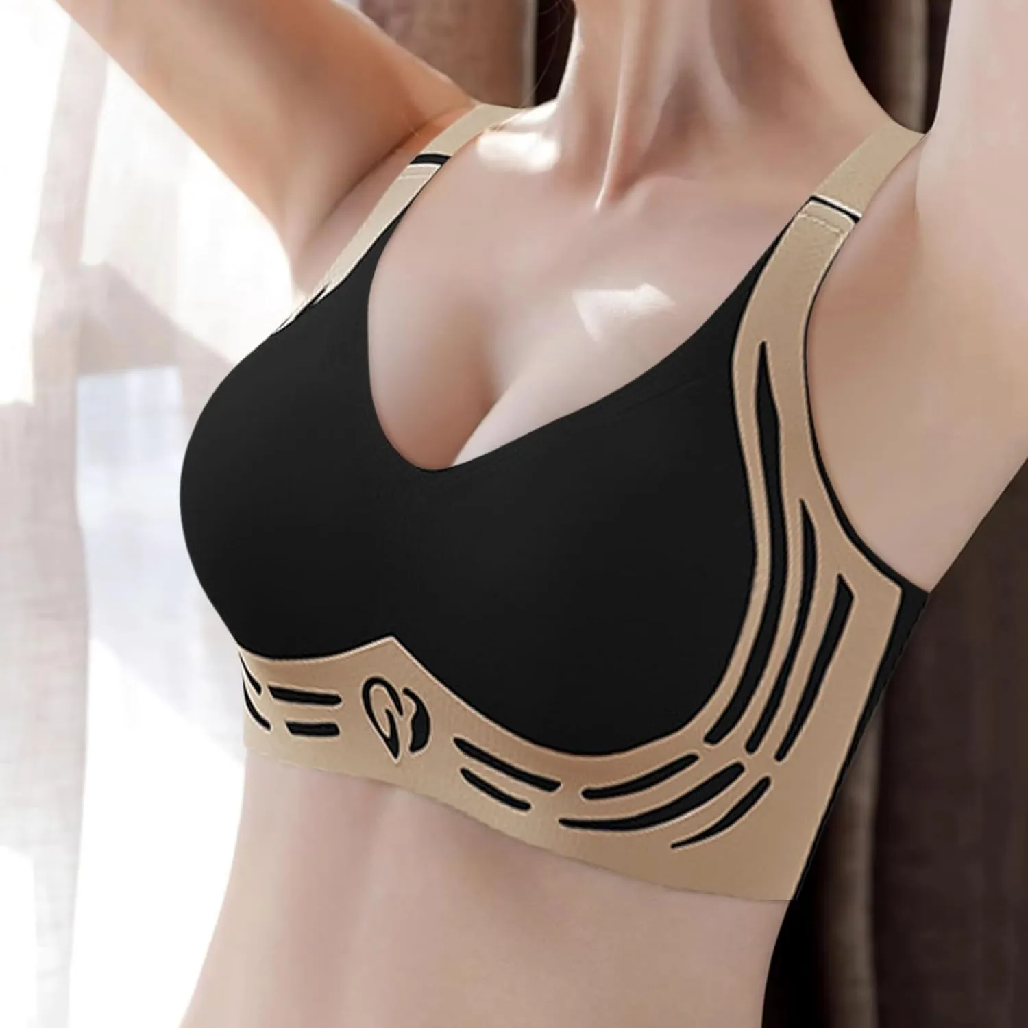 Caralush Pushup Bra, Lifting Bras for Sagging Breasts Super Gather Bra Wireless Push-Up Bra for Women Everyday