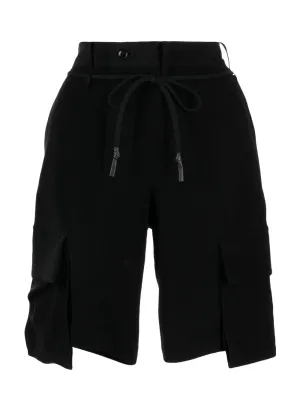 Cargo Pocket Cotton Shorts (Black)