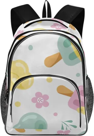 Cartoon Ice Cream Backpacks 22L Three Layer Arc Book Bag Lightweight for Travel Camping Hiking Rucksack Daypack Kids & Adults