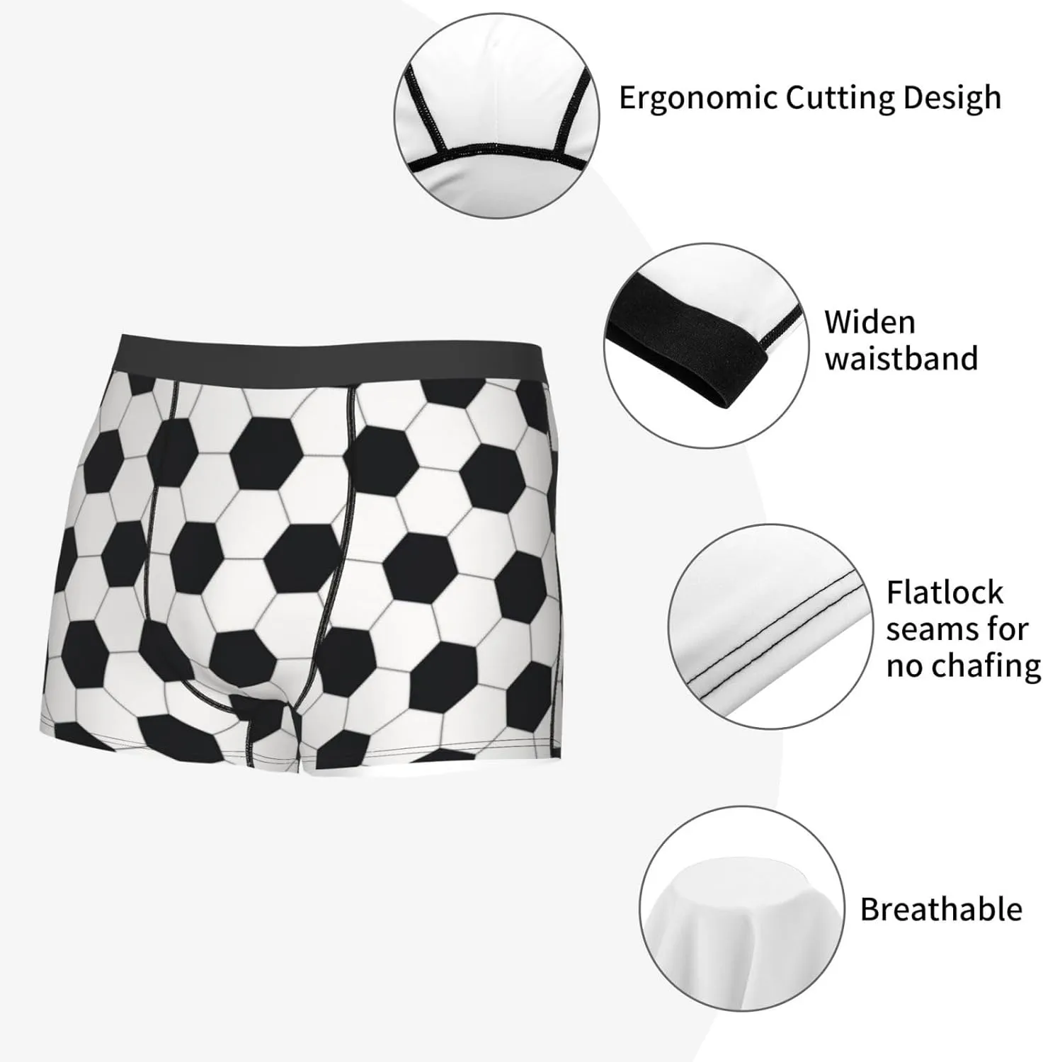 Cartoon Whale Fashion Men'S Underwear Boxer Briefs Comfor Breathable