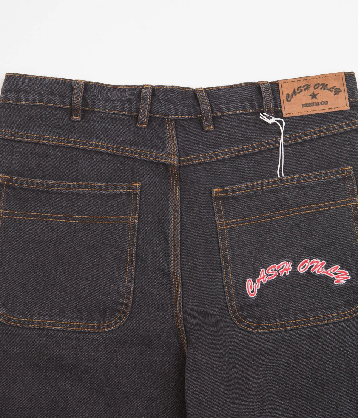 Cash Only Denim Cargo Shorts - Washed Black