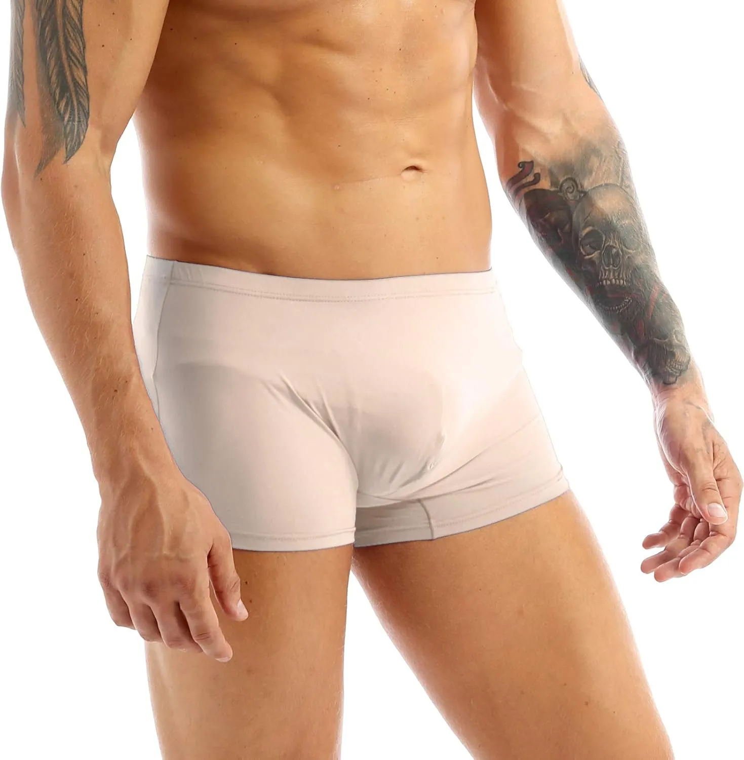CHICTRY Men's Breathable Ice Silk Boxer Briefs Bikini Underwear