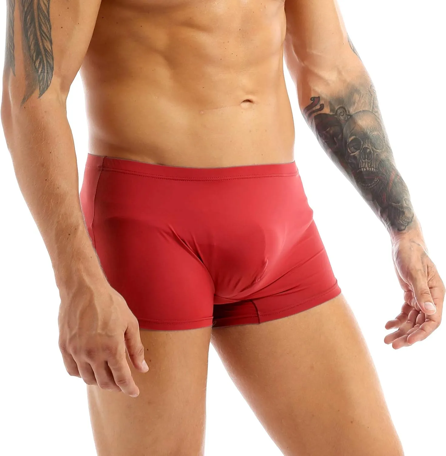 CHICTRY Men's Breathable Ice Silk Boxer Briefs Bikini Underwear