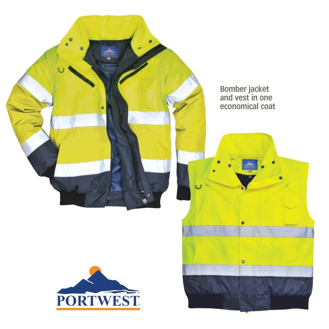 Classic 3-In-1 Bomber Jacket - Lime - XL