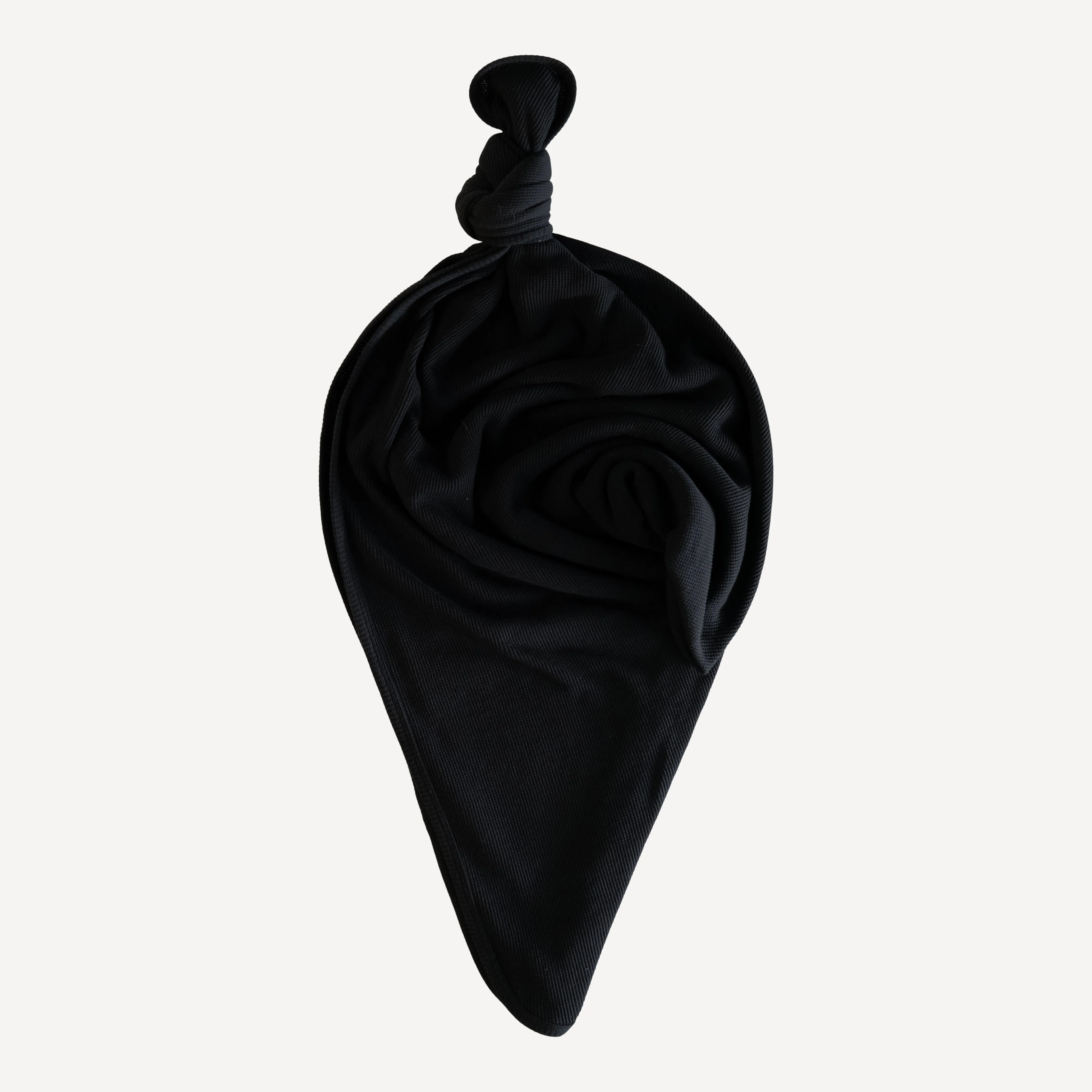 classic single layer blanket | black licorice | organic cotton thermal