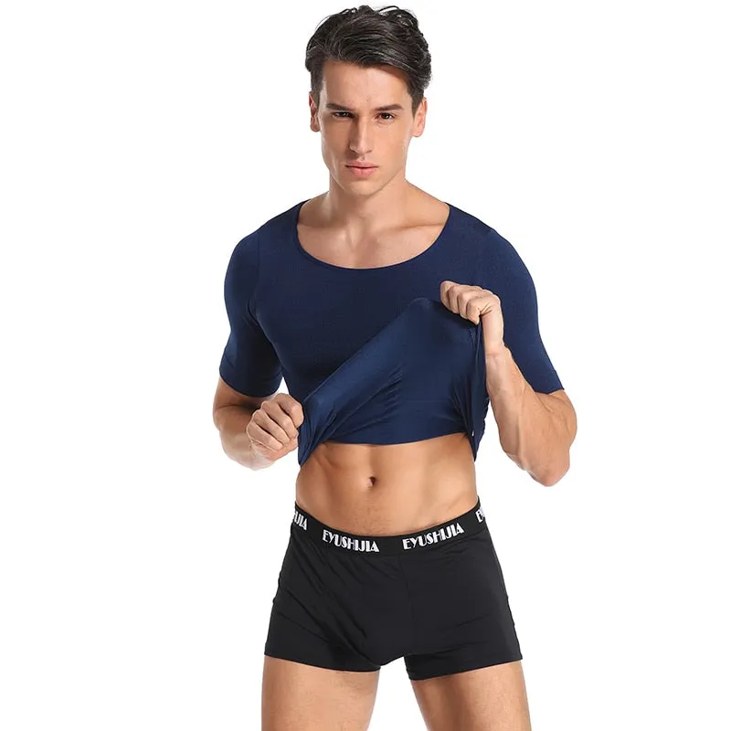 Classix Men Body Toning T-Shirt Body Shaper Corrective Posture Shirt Slimming Fat Burning Compression top