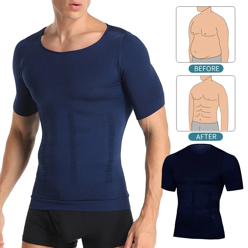 Classix Men Body Toning T-Shirt Body Shaper Corrective Posture Shirt Slimming Fat Burning Compression top