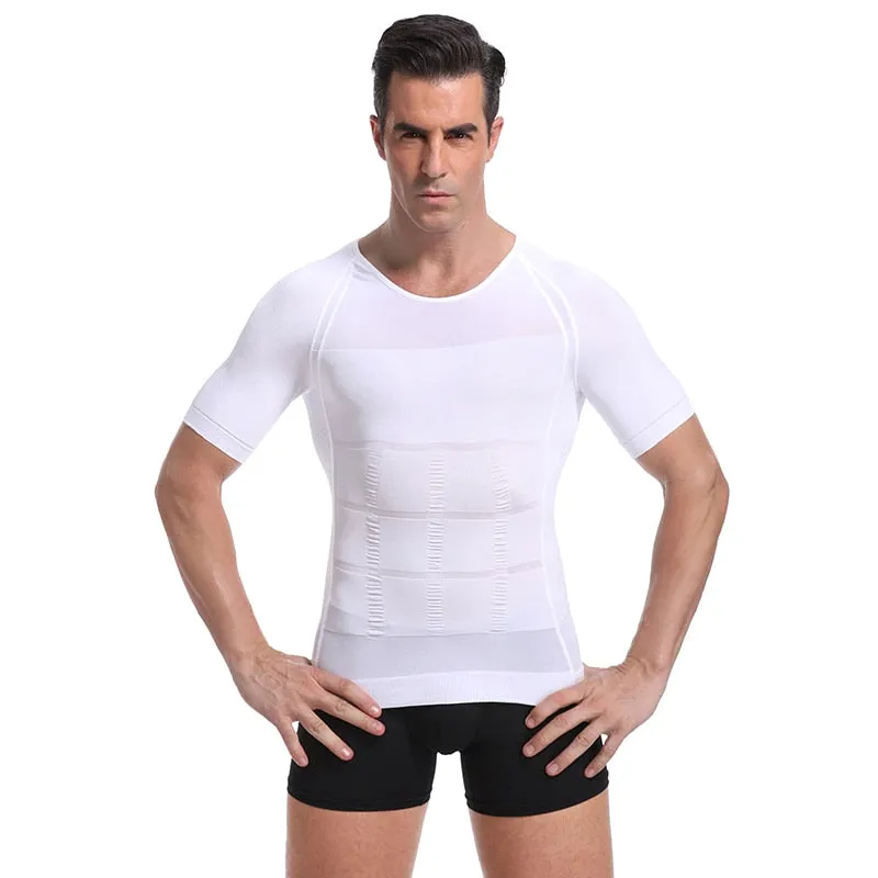 Classix Men Body Toning T-Shirt Body Shaper Corrective Posture Shirt Slimming Fat Burning Compression top