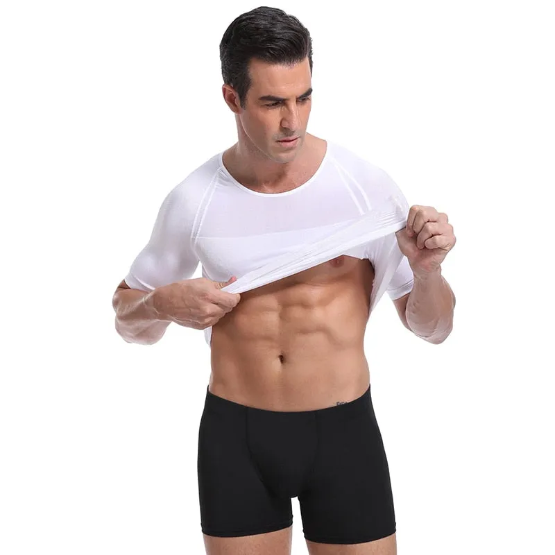 Classix Men Body Toning T-Shirt Body Shaper Corrective Posture Shirt Slimming Fat Burning Compression top