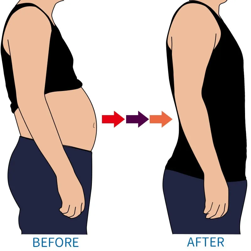 Classix Men Body Toning T-Shirt Body Shaper Corrective Posture Shirt Slimming Fat Burning Compression top